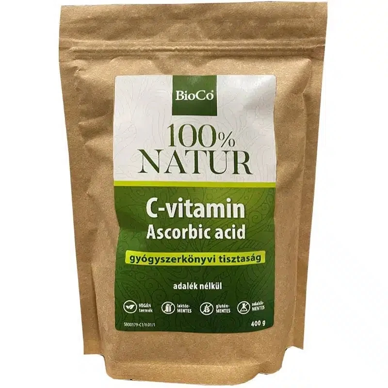 BioCo 100% NATUR C-vitamin Aszkorbinsav por 400g