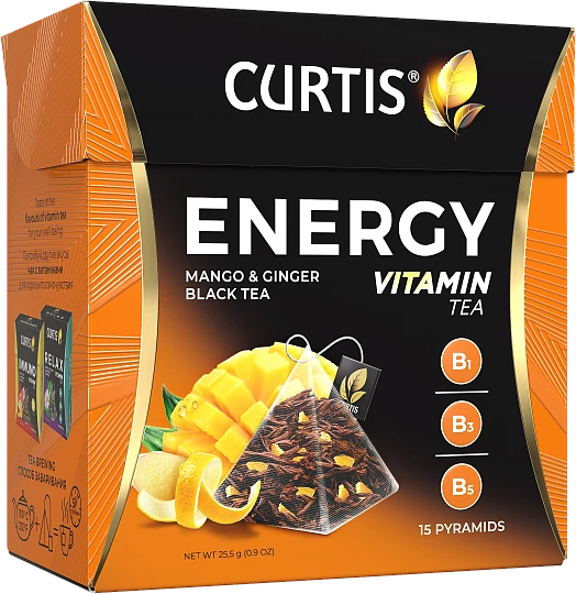 Curtis Energy fekete tea 15x1,7g