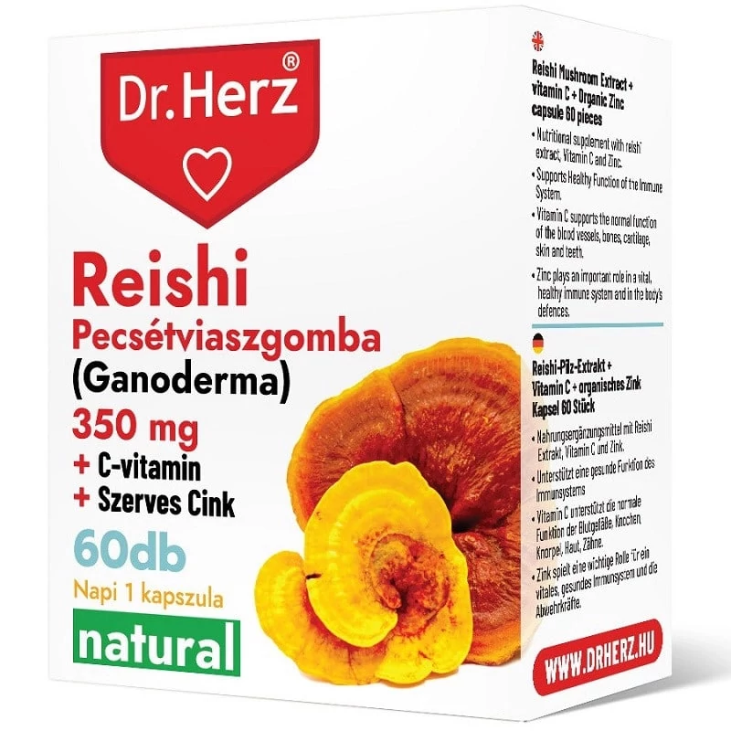 Dr. Herz Reishi + C-vitamin + Szerves Cink kapszula 60db