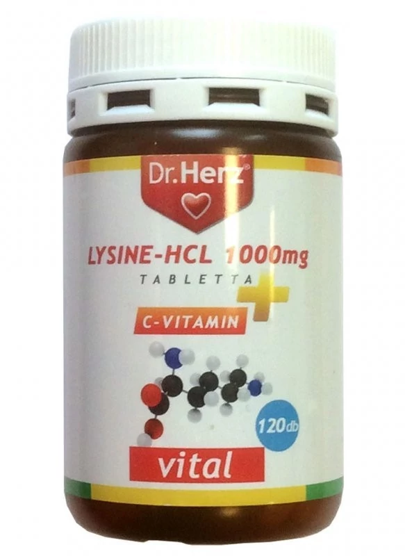 Dr. Herz Lysine HCL+C-vitamin tabletta 120db
