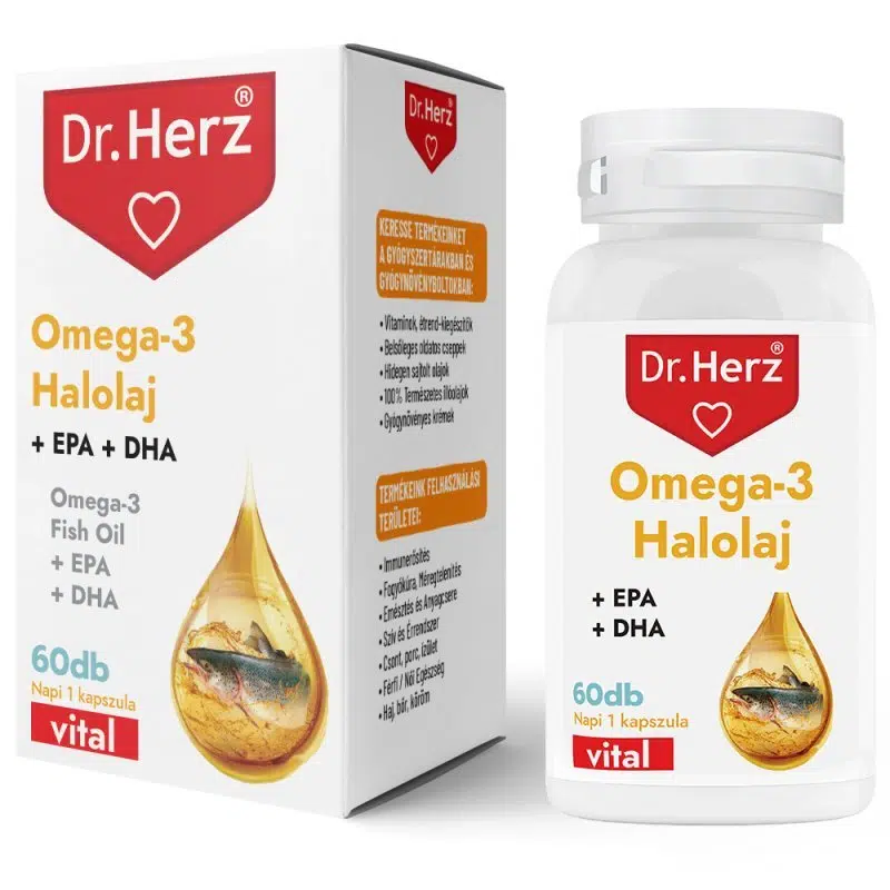 Dr. Herz Omega-3 Halolaj 1000mg 60db