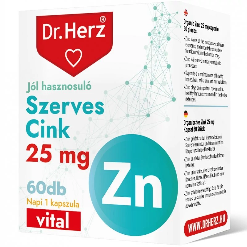 Dr. Herz Szerves Cink 25mg kapszula 60db