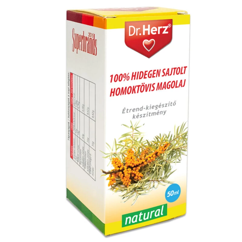 Dr. Herz Hidegen sajtolt Homoktövismag olaj 50ml