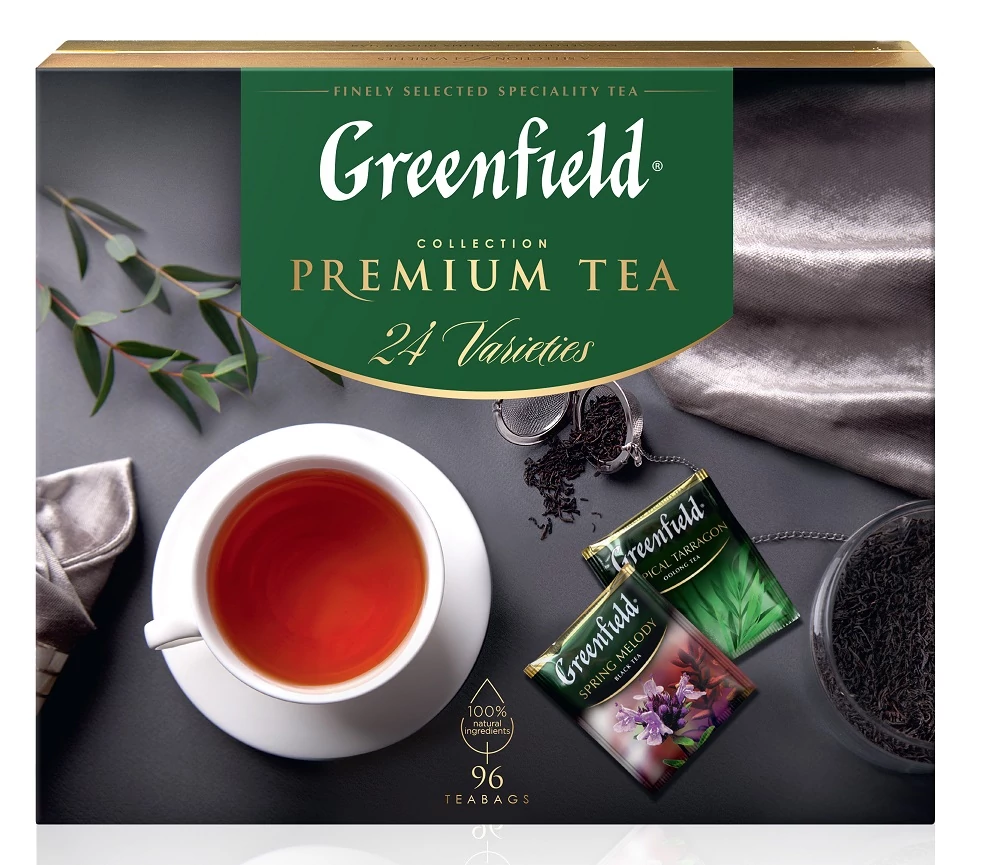 Greenfield tea válogatás díszdobozban 24x4 filter