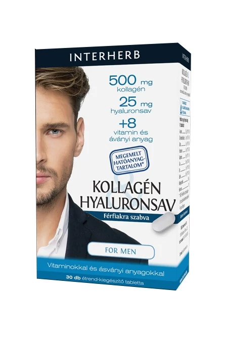Interherb Kollagén Hyaluronsav Men 30db