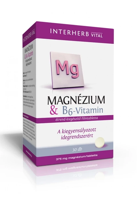 Interherb magnézium+B6-vitamin tabletta 30db