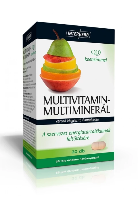 Interherb multivitamin-multimineral+Q10 tabletta 30db