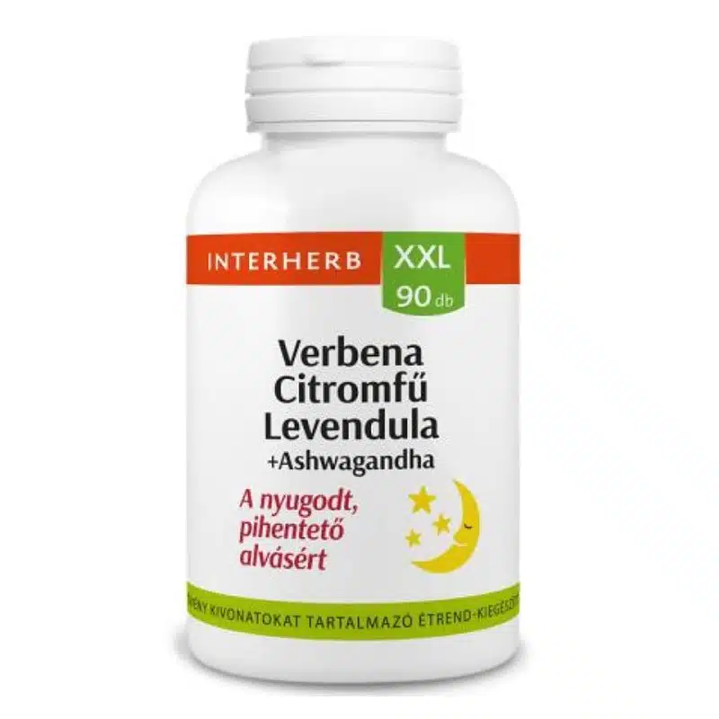 Interherb XXL Verbena+Citromfű+Levendula+Ashwagandha tabletta 90db