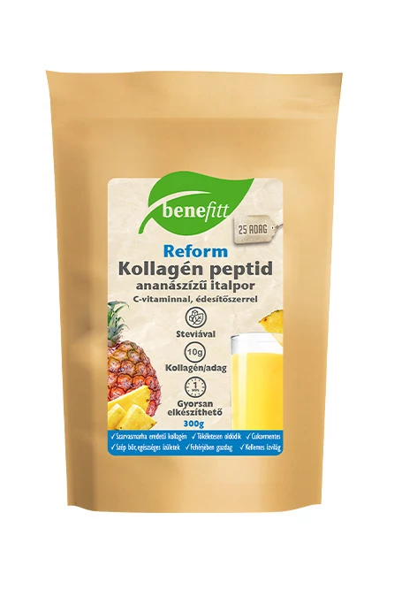 Benefitt reform kollagén peptid ananász ízű italpor 300g