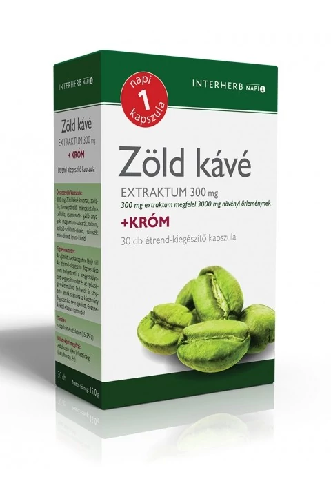 Interherb napi 1 zöld kávé+króm kapszula 30db