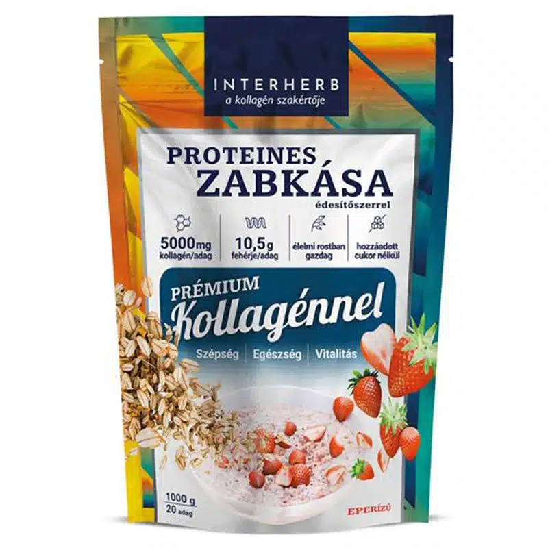 Interherb Zabkása Proteines Eperízű 1000g