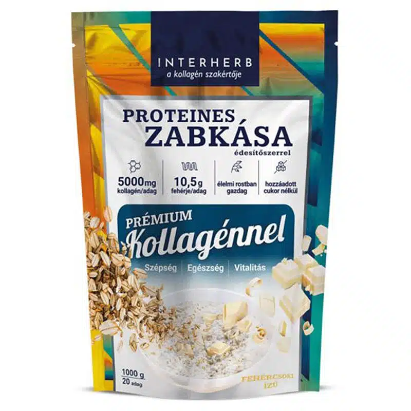 Interherb Zabkása Proteines Fehércsoki ízű 1000g