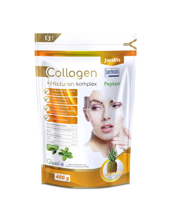 JutaVit Collagen Komplex ananász ízű kollagén italpor 400g