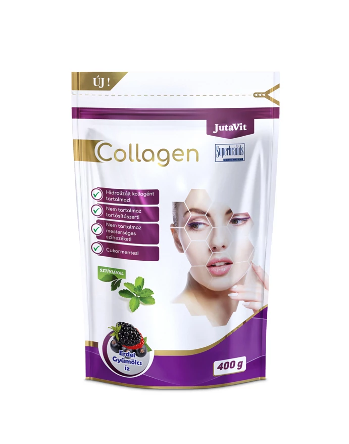 JutaVit Collagen erdei gyümölcs ízű kollagén italpor 400g