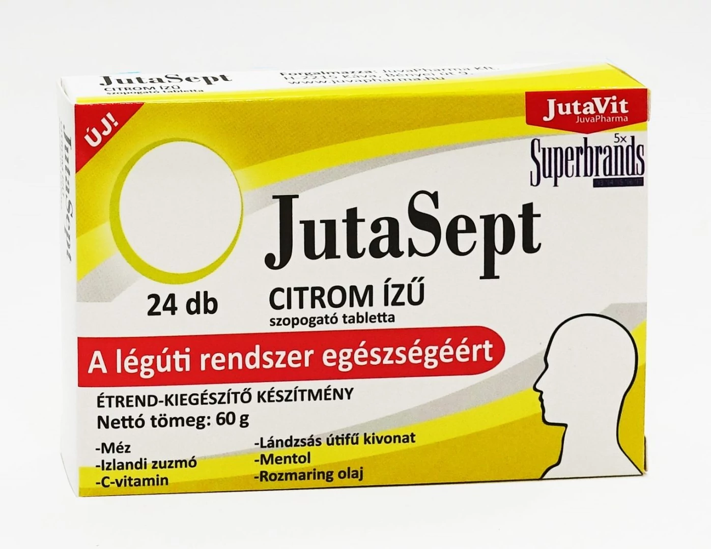 JutaVit Jutasept citrom ízű szopogató tabletta 24 db