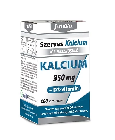 JutaVit Szerves Kalcium +D3 vitamin tabletta 100db