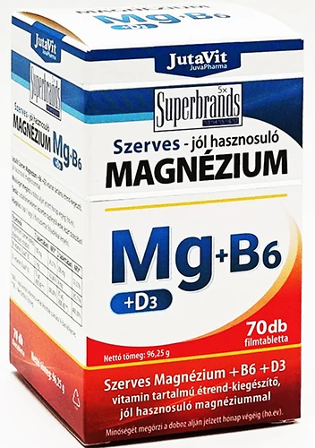 Jutavit Szerves magnézium + B6 + D3 tabletta 70 db