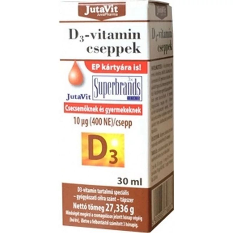 JutaVit D3-vitamin 400NE cseppek 30ml