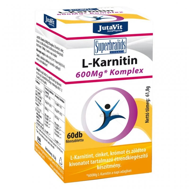 Jutavit L-Karnitin 600mg komplex tabletta 60db