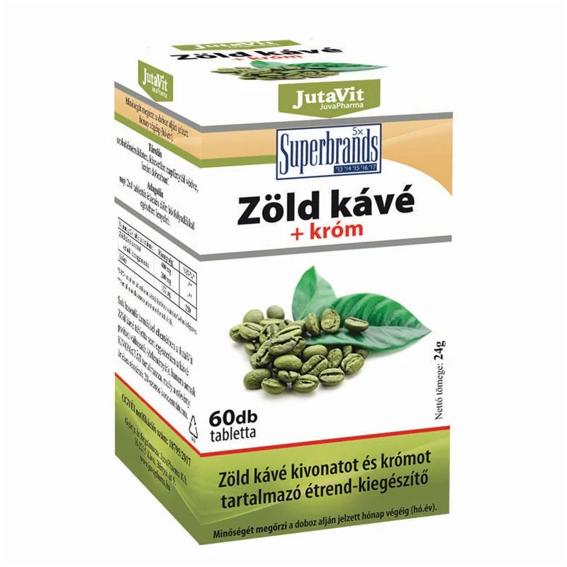Jutavit zöldkávé+króm tabletta 60db