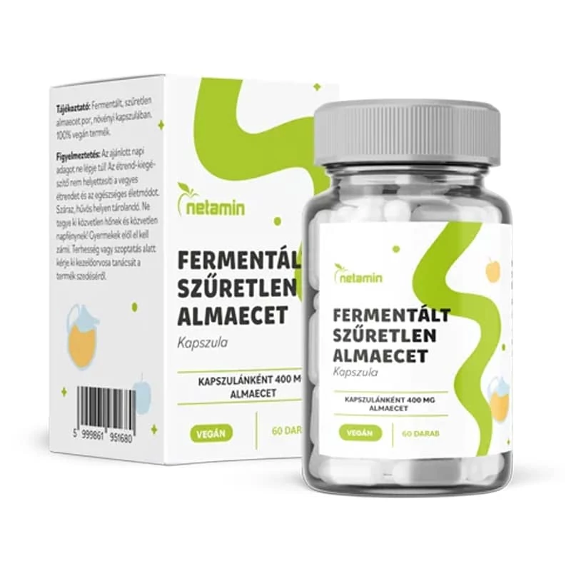 Netamin Fermentált Szűretlen Almaecet kapszula 60db