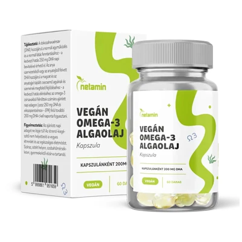 Netamin Vegán Omega-3 Algaolaj kapszula 60db