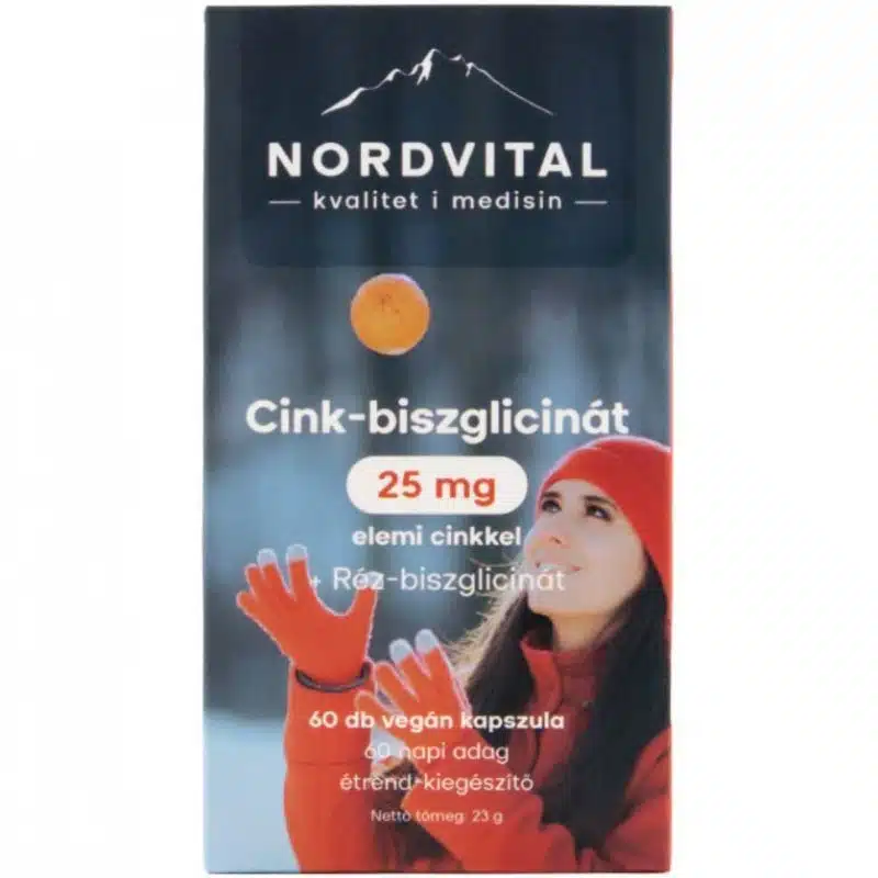 Nordvital Cink-biszglicinát+Réz kapszula 60db