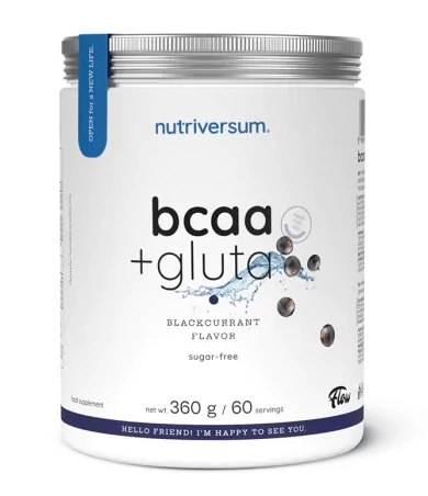 Nutriversum BCAA+GLUTA sugar free feketeribizli 360g