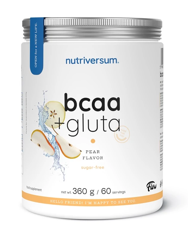 Nutriversum BCAA+GLUTA Sugar free körte 360g