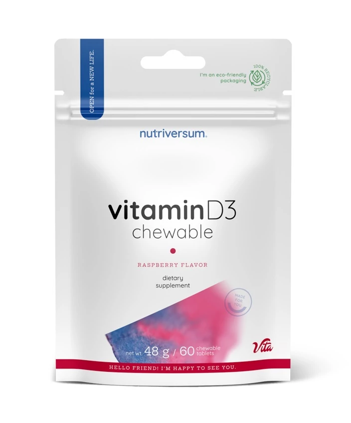 Nutriversum D3-vitamin rágótabletta 60db