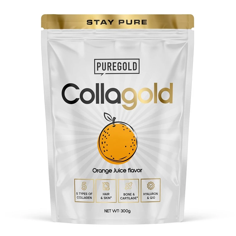 Pure Gold CollaGold Marha és Hal kollagén italpor orange juice 300g