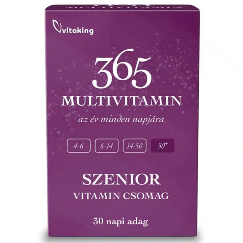 Vitaking 365 Multivitamin Szenior vitamin csomag 30db